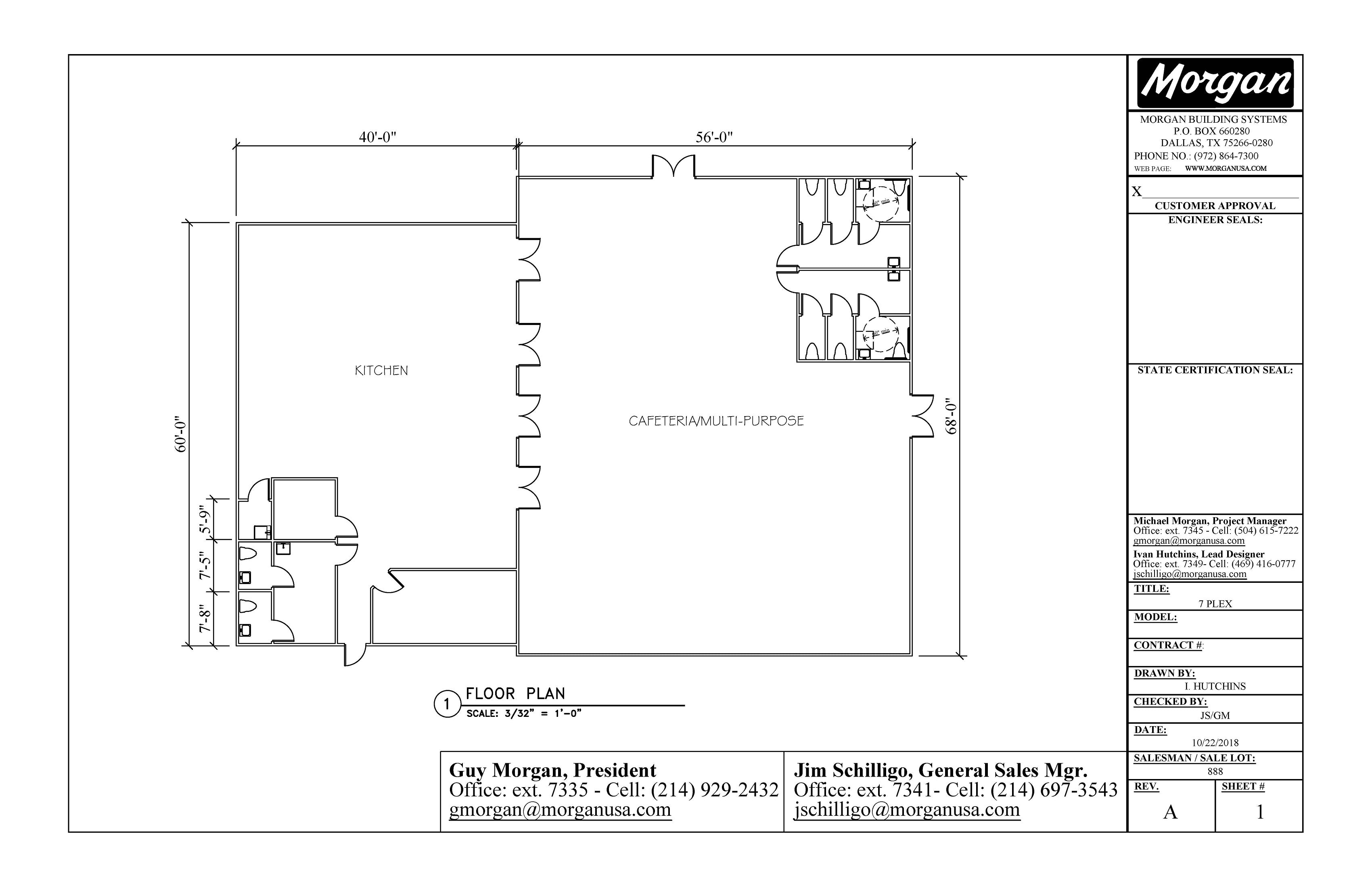 40 x 60 Kitchen and Dining Facility