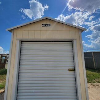 08 x 10 "Mini Garage" Almond Color Wood and White Trim - H205618