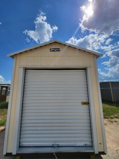 08 x 10 "Mini Garage" Almond Color Wood and White Trim - H205618
