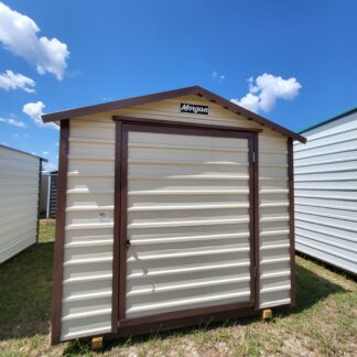 08 x 12 Classic Peak Steel Shed in Almond *Scratch-N-Dent Sale* - H205480