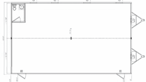 1080  sqft 24 x 45 Classroom Building with Restroom